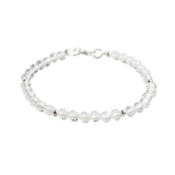 Ciel Original Handmade Natural White Crystal Bracelet 4mm Sectional Irregular Anklet Necklace Fresh and Elegant
