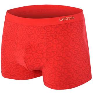 Langsha Benming Year Men's Underwear Men's Boxer Cotton Wedding Gift Red Boxer Head Tiger Year Red Underpants