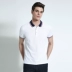 Versino vinsino nam 2018 hè kinh doanh quý ông ve áo ngắn tay áo thun cotton rộng rãi - Polo active shirt Polo