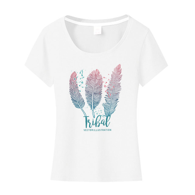 White printed t-shirt women's short-sleeved 2026 new summer half-sleeved T-shirt tight bottoming slimming pure cotton letter T