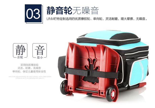 Trẻ em ba lô túi hành lý ba lô sách thiếu nhi Đài Loan túi dây kéo bột xe đẩy trường hợp cuốn sách bánh xe không có màu hồng túi xách cho bé gái 10 tuổi