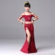 Baiya Qianhui bụng tập luyện quần áo 2019 mới phương Đông biểu diễn vũ điệu quần áo mới bắt đầu váy dài phù hợp với mùa xuân - Khiêu vũ / Thể dục nhịp điệu / Thể dục dụng cụ