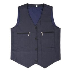 Spring and Autumn thin middle-aged and elderly men's vests middle-aged casual suit vests for dads loose multi-pack zipper vests