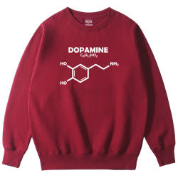 Dopamine Happy Biochemistry Neuromedicine Sweatshirt Men's Pure Cotton Korean Jacket Slim Printed Casual Trend