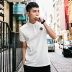 Vải Huyền thoại Trắng Nhỏ Áo sơ mi cộc tay POLO Áo sơ mi ngắn tay nam Giới trẻ mùa hè Thanh mảnh nửa tay áo thun áo polo đồng phục Polo