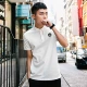 Vải Huyền thoại Trắng Nhỏ Áo sơ mi cộc tay POLO Áo sơ mi ngắn tay nam Giới trẻ mùa hè Thanh mảnh nửa tay áo thun