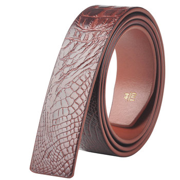 Smooth buckle headless belt with body and headless belt