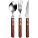 Wooden handle steak knife and fork set for fork spoon household two-piece set