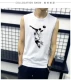 Áo thun cotton nam không tay XL áo dài ngang vai mỏng phần thể thao áo bóng rổ XL rộng vai vest thủy triều áo khoác ghi lê nam