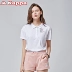 Kappa Kappa Phụ nữ thể thao tay áo ngắn POLO Áo sơ mi cổ tay nửa đứng giản dị | K0822PD05 Áo polo thể thao