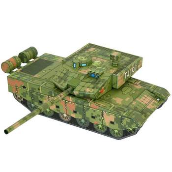 1:50 China 99 96 59 main battle tank hardcover version 3D three-dimensional paper model DIY handmade ornaments