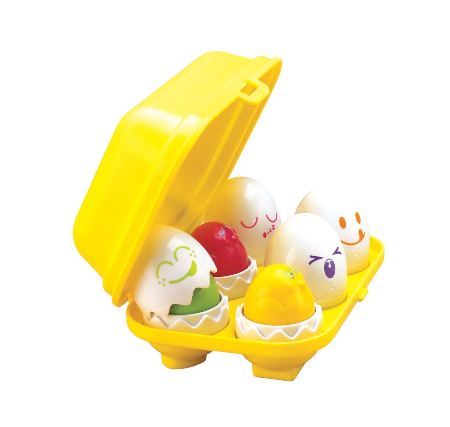 美国TOMY Hide N Squeak Eggs宝宝鸡蛋配对 躲猫猫益智玩具蛋