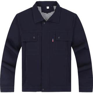 Double-layer pure cotton welding work clothes for men in autumn and winter with anti-scalding