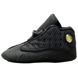 ມະຫາວິທະຍາໄລ North Carolina Air Jordan AJ13 Black Cat Black Cat soft-soled ເກີບເດັກນ້ອຍ 552664-011