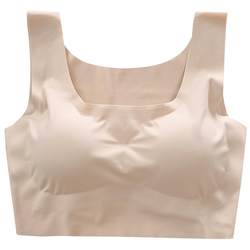 Japanese underwear women's no steel ring gathered anti-shock bra seamless beautiful back tube top running vest sports bra