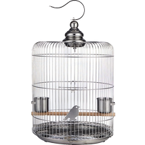Stainless steel starling bird cage can be used for bathing myna bird cage blackbird special parrot cage luxurious round shape