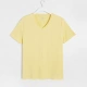 C & A cotton mỏng cổ chữ V ngắn tay áo thun nam Mùa hè giản dị đơn giản màu cơ bản đứng đầu ECD214004 áo thun form rộng nam