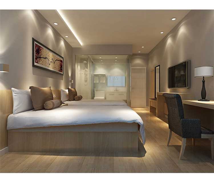 Shu Xuan SHUXUAN Express Hotel Khách sạn nội thất đầu giường tiêu chuẩn phòng đơn chân giường TV tủ hành lý giá treo quần áo - Nội thất khách sạn smart tivi