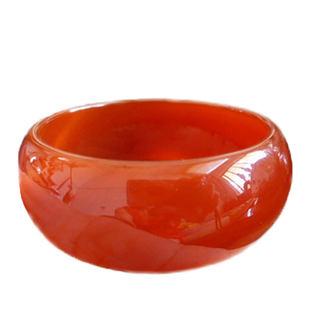 Authentic pure natural widened and thickened red chalcedony bracelet