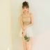 Xiaotao Áo tắm Nữ Bảo thủ Sinh viên Bơi Kỳ nghỉ Che bụng Hàn Quốc Váy mỏng Chia tách Áo tắm Góc Hai mảnh Set Bộ đồ bơi hai mảnh