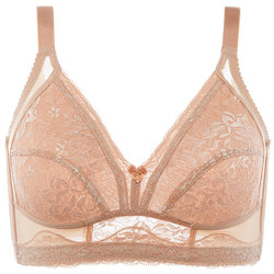 Popular big-breasted, small-breasted underwear, summer thin full-cup bra without rims, large-size breast reduction and adjustment bra