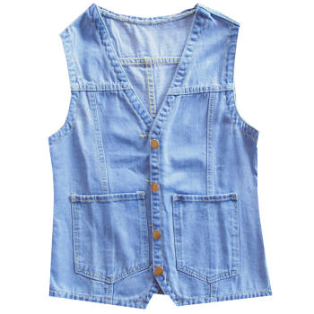 New plus size plus size 200 pounds fat MM denim vest women's sleeveless waistcoat summer denim jacket