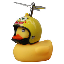 Little yellow duck car ornaments inside the car helmet electric motorcycle bicycle decoration net red car outside the car duck