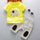 Bé trai mùa hè quần short tay ngắn phù hợp với bé mùa hè mới cho bé quần áo trẻ em hai mảnh set 1-2-3 tuổi 4 triều quần legging bé gái