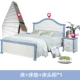 Địa Trung Hải Bắc Âu đôi giường gỗ rắn 1,51,8m nội thất phòng ngủ chính châu Âu đa chức năng cao hộp lưu trữ giường - Giường giường bọc nỉ