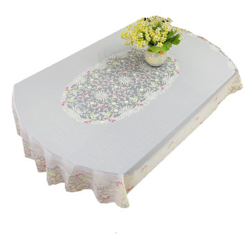 ຜ້າປູໂຕະຮູບໄຂ່ Oval tablecloth waterproof oval tablecloth cover bronzing PVC tablecloth Western tablecloth ຈີນ