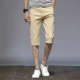 Quần short nam mùa hè nam giản dị cắt quần Slim cotton lỏng năm quần mùa hè quần 7 mùa nam - Quần short