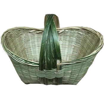 Retro portable environmentally friendly fruit bamboo basket with cover