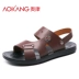 Aokang sandal nam giày đi biển mới, giày đế mềm, đế mềm mùa hè - Sandal Sandal