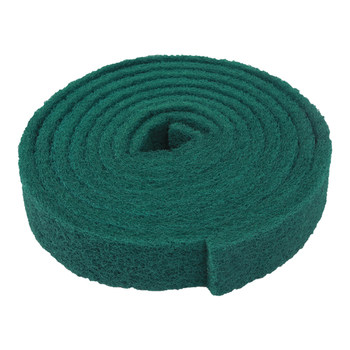 Stainless steel polishing pad with scouring pad and emery