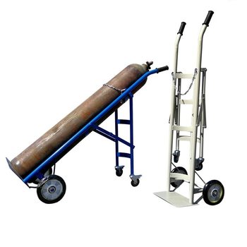 ກະຕ່າອາຍແກັສອົກຊີເຈນ cart double cylinder cart thickened 40L oxygen trolley acetylene two bottle cart