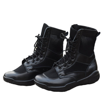 Ultra-light outdoor shoes security boots men's tactical boots training shoes men's mesh breathable high-top combat boots desert boots men's boots