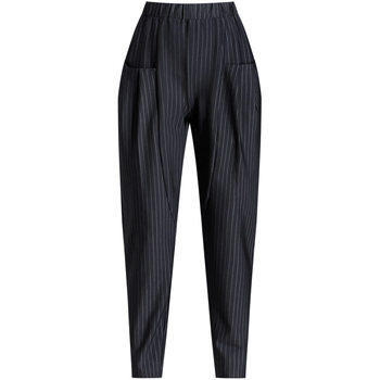 Brinda Spring and Autumn Women's Pants Striped Harem Pants Casual Pants Fat MM Loose Large Size Black Drape Carrot Pants