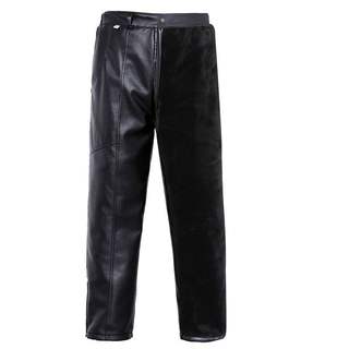 Leather pants men's thin section pu waterproof labor insurance work pants overalls women's takeaway wear-resistant summer loose takeaway leather pants