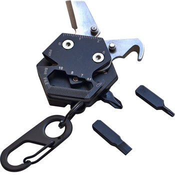 Mini multi-function knife, hexagonal key buckle, coin knife, folding knife, creative edc combination tool, screwdriver