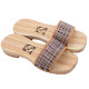 Yuanzhen new simple one-line couple home wooden slippers