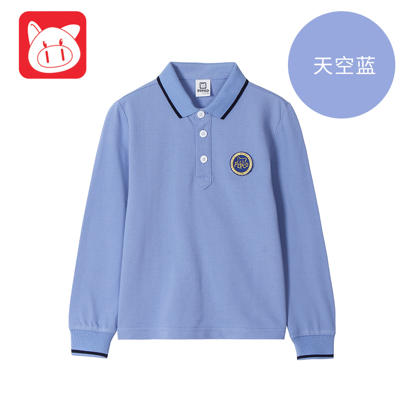 Bé trai dài tay áo POLO dài tay áo thun t-shirt trẻ em trong bông mùa xuân và mùa thu ve áo polo áo cậu bé con lớn của