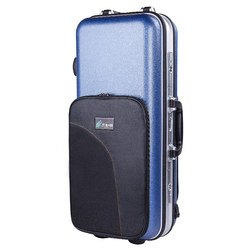 Feather Alto Soprano Saxophone Suitcase Backpack Shoulder Bag with Trolley Pulley Saxophone Trolley Bag