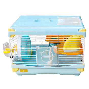 Hamster cage oversized supplies villa set Complete ຮັງຂະຫນາດນ້ອຍໂປ່ງໃສສອງຊັ້ນ Castle ຄູ່ຜົວເມຍຂະຫຍາຍຊຸດ