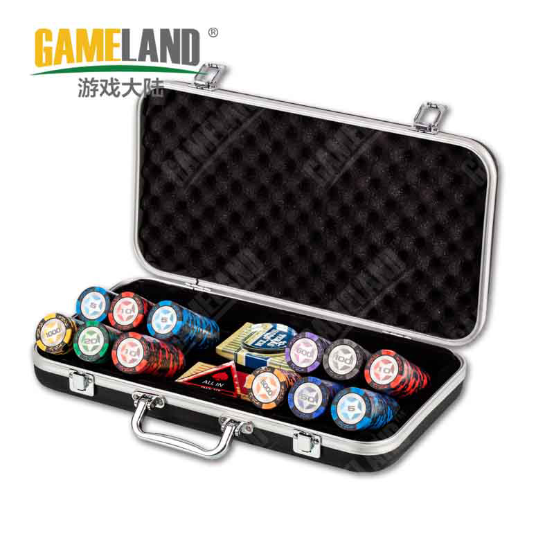 Poker token phòng cờ bán chạy Texas chip set hộp nhôm lúa mì tai mạt chược mảnh đất sét tích hợp - Các lớp học Mạt chược / Cờ vua / giáo dục