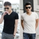 Modal áo thun ngắn tay nam cổ chữ V cộng với nhung dày ấm áp áo sơ mi màu rắn Slim mùa đông nửa tay áo từ bi áo thun trơn