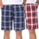 2 quần cotton mùa hè nam rộng kích thước trung niên kẻ sọc năm điểm quần short giản dị đồ ngủ quần lớn