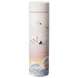 Thermos cup for female students portable simple Chinese style literary cup creative red crane large capacity custom water cup