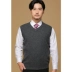 Kaipei cashmere mùa thu phong cách mới áo len cổ chữ V vest nam cashmere dệt kim tinh khiết áo len cashmere áo len đỏ - Cặp đôi áo len Cặp đôi áo len