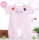 Babyiesies cotton ngắn tay nam và nữ mùa hè bé váy mỏng phần sơ sinh quần áo ngủ romper