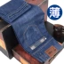 Mùa hè người đàn ông mỏng của thẳng jeans nam slim nam quần thanh niên kinh doanh lỏng kích thước lớn Hàn Quốc quần tây giản dị áo thể thao Cao bồi